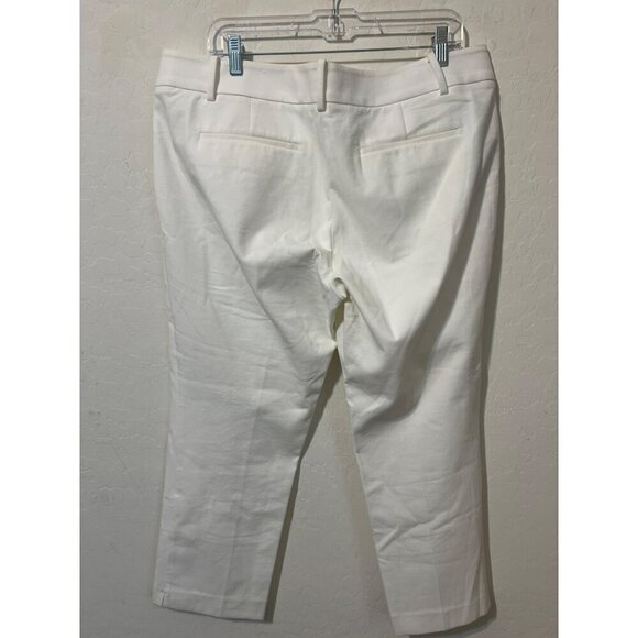 Ann Taylor Loft White Capri Marisa Sz 14 Like New Condition - Picture 5 of 7